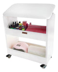 Apoio De Pé/ Perna Para Manicure Pedicure C/ Gaveta Spa Pés Cor Preto